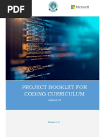 Project Booklet For Coding Curriculum: Grade Vi