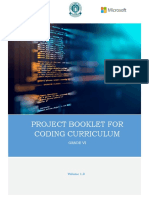 Project Booklet For Coding Curriculum: Grade Vi