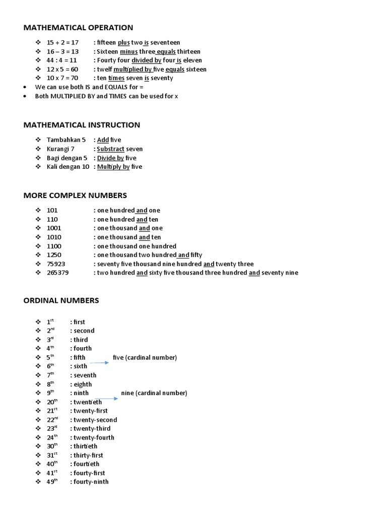 Basic Mathematical Operations Guide | PDF