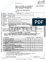 Programa Nacional de Formación Planilla de Preinscripción