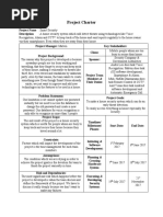 Sample of Project Charter