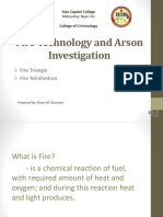 Fire Technology and Arson Investigation: Fire Triangle Fire Tetrahedron