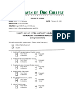 GLORIE FE A. TUMANDA - Survey Questionnaire - For Students