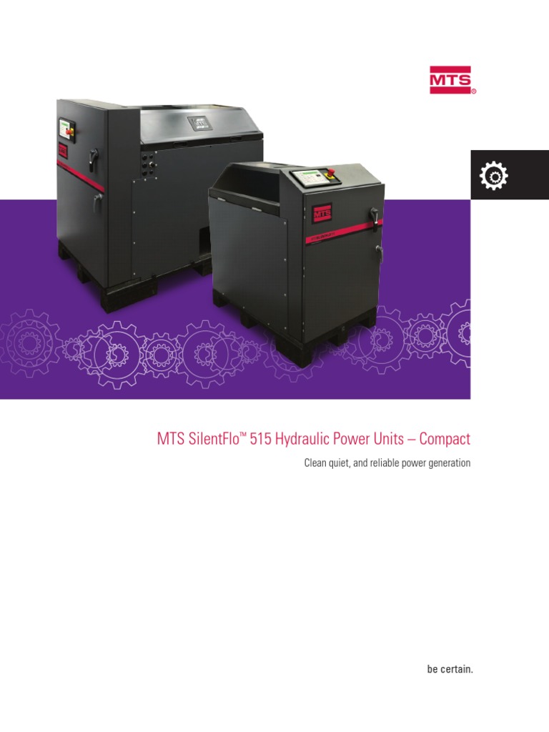 Mts Silentflo 515 Hydraulic Power Units - Compact: Clean Quiet, and ...
