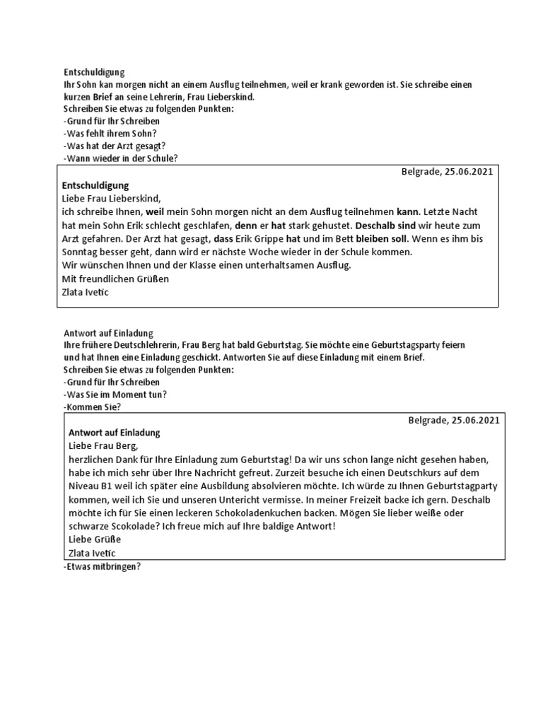 Entschuldigung | PDF
