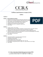 Certified Credit Research Analyst (CCRA) : Syllabus Section 1
