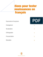 Test de Connaissance en Français PDF