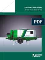 Stationary Concrete Pump: SP 1600 / SP 1800 / SP 2000 / SP 2800