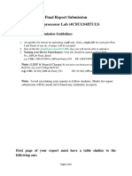 Final Report Submission Microprocessor Lab (4CSU13/4ITU13)