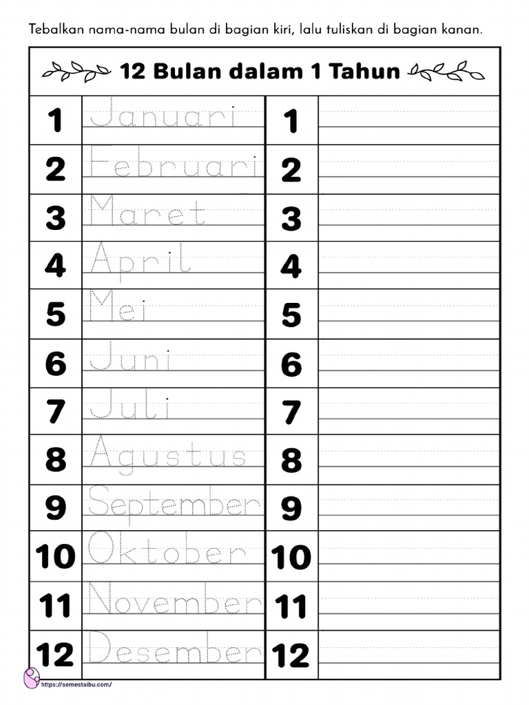 Lembar Kerja Anak TK Menulis 1 Semestaibu | PDF