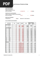 Preparation of Standard Drawing of Pedestrian Bridge Span: 60 M Load Calculations