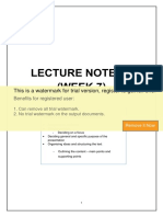 Lecture Notes 3 (WEEK 7) : This Is A Watermark For Trial Version, Register To Get Full One!