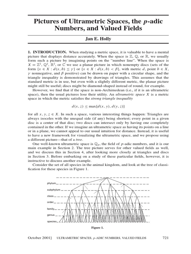Pictures of Ultrametric Spaces, The P-Adic Numbers, and Valued Fields ...