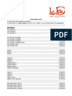 Basses: Pricelist March 2019