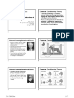 Skinner's Learning Behavioural Theory