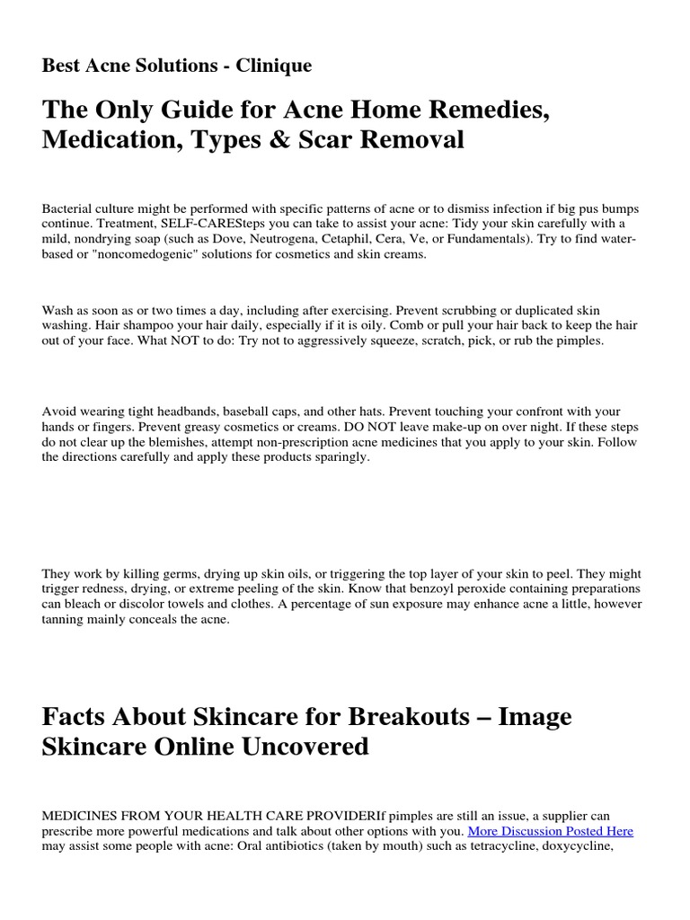 Effective Acne Treatment Strategies | PDF | Pimple | Integumentary System