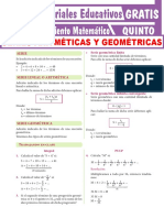 Series Aritméticas y Geométricas para Quinto Grado de Secundaria