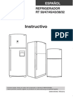 Instructivo: Refrigerador RT 50/47/45/43/38/32