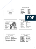 Background and Intent: Staff Training: Based On Values, Measured by Value