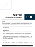 Auditing: Professional 1 Examination - April 2019