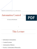 Automation Control: Department of Industrial Engineering, UET Peshawar