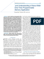 Demonstration and Understanding of Nano-RAM Novel One-Time Programmable Memory Application