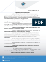 Carta Abierta de Agentes de Viajes Autoconvocados Del 27 de Junio de 2021