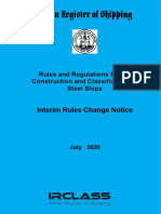 Rules and Regulations For The Construction and Classification of Steel Ships