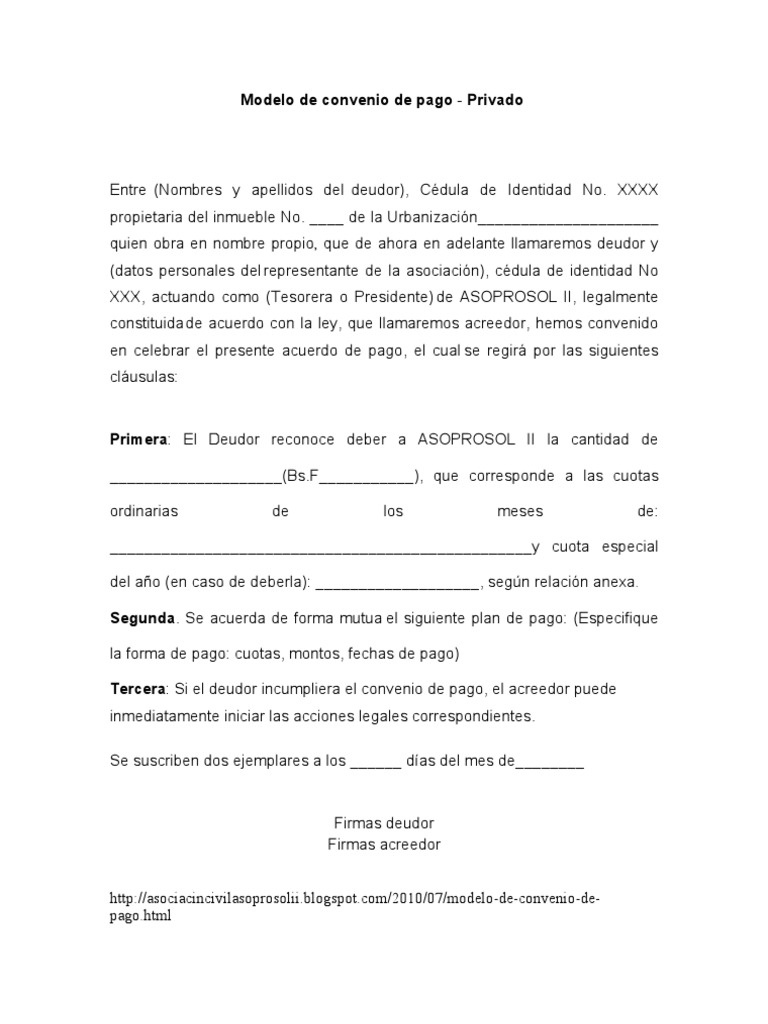 CONVENIO DE PAGO