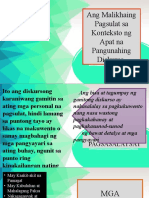 Ang Malikhaing Pagsulat Sa Konteksto NG Apat Na Pangunahing Diskurso