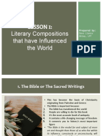 Lesson 1 - Literary Compositions That Have Influenced The World