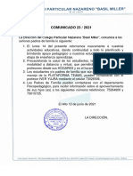 Comunicado 23 NBM