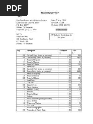 Proforma Invoice