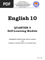 English 10: Quarter 4 Self-Learning Module