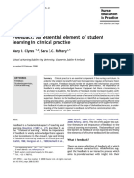 Clynes&Raftery - 2008 - Feedback Essential Stud Learning Clin Prac