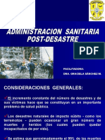 ADMINISTRACION SANITARIA POSTDESASTRES 2014.