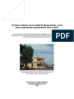 Casco histórico Barquisimeto patrimonio arquitectónico