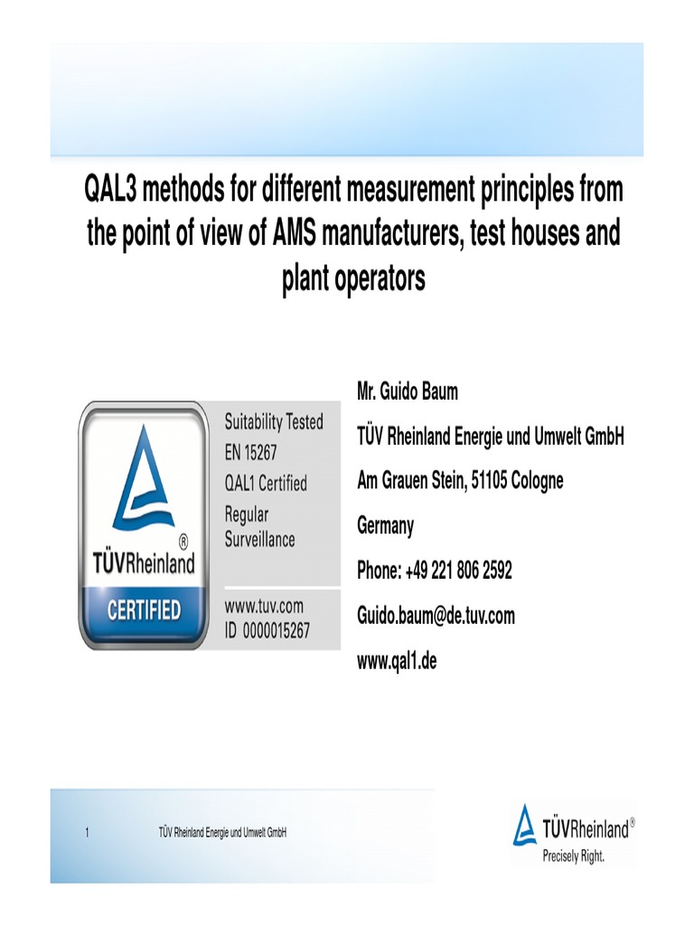 QAL3 Methods for AMS Quality Assurance | PDF | Calibration | Quality ...