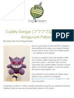 Cuddly Gengar (フワフワなゲンガー) Amigurumi Pattern: By Cindy Tran from Frog & Fasten