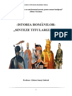 Sinteze Istoria Romanilor Titularizare 2018