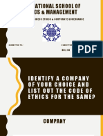 Identify A Company of Your Choice and List