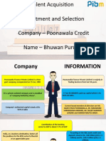 Talent Acquisition Recruitment and Selection Company - Poonawala Credit Name - Bhuwan Purohit