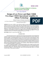 Design of Low Power and High CMRR Two Stage CMOS Operational Amplifier in 180nm Technology