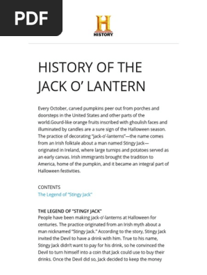 History of the Jack O’ Lantern - Halloween - HISTORY