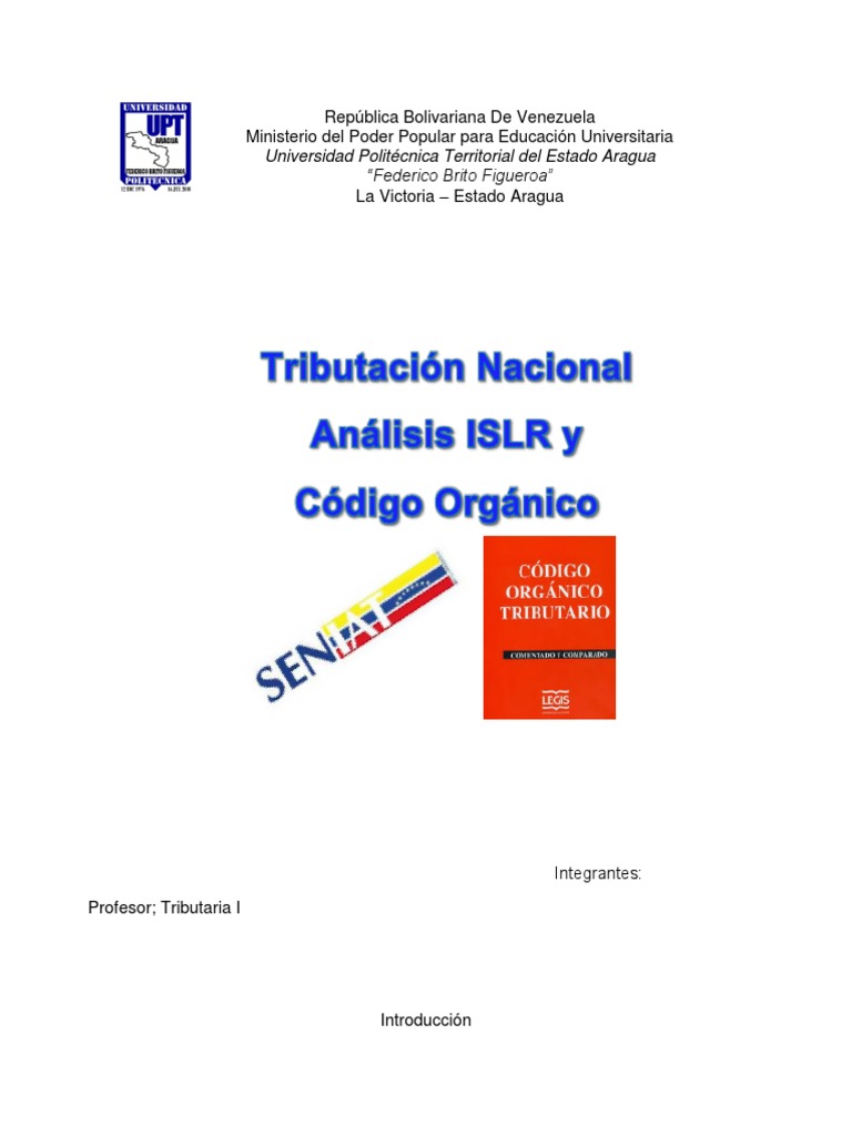 Reformas del ISLR en Venezuela 2023 | PDF | Impuestos | Impuesto sobre ...
