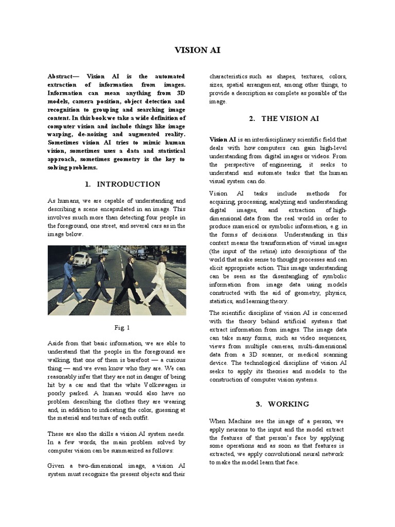 Vision AI: Image Processing Techniques | PDF | Computer Vision ...