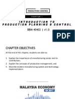 1.0 Introduction To Production Planning & Control