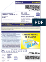 Ryanair Boarding Pass