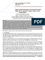 Analysis of Ethiopian Traditional Music Instrument Through Indigenous Knowledge (Kirar, Masinko, Begena, Kebero and Washint/flute)