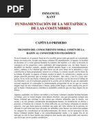 Inmanuel Kant - Fundamentación Metafisica de Las Costumbres PDF
